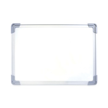 Flipside 50000 18 in. x 12 in. Dual-Sided Desktop Dry Erase Board - White Surface, Satin Aluminum Frame