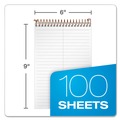Just Launched | Ampad 20-806R Gold Fibre 6 in. x 9 in. Spiral Steno Book - Gregg, Green/Gold Cover/White Pad (100 Sheets/Pad) image number 1