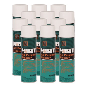 Misty 1001592 19 oz. Aerosol Spray All-Purpose Cleaner - Mint Scent (12/Carton)