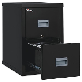 FireKing 2P1825-CBL Patriot by FireKing 17.75 in. x 25 in. x 27.75 in. 2 Legal/Letter File Drawers 1-Hour Fire Protection Insulated Fire File - Black