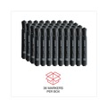 Permanent Markers | Universal UNV07050 Broad Chisel Tip Permanent Marker - Black (36/Pack) image number 2