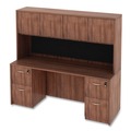 Office Desks & Workstations | Alera VA287215WA Valencia Series 70.63 in. x 15 in. x 35.38 in. 3-Compartment Hutch - Modern Walnut image number 5