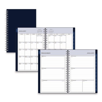 Blue Sky 148657 8 in.x 5 in. 12-Month (Jan to Dec): 2026 Passages Weekly/Monthly Planner - Navy Cover