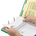 File Folders | Smead 13733 4-Section Pressboard Top Tab Classification Folders with 4 SafeSHIELD Fasteners - Letter Size/Green (10/Box) image number 5