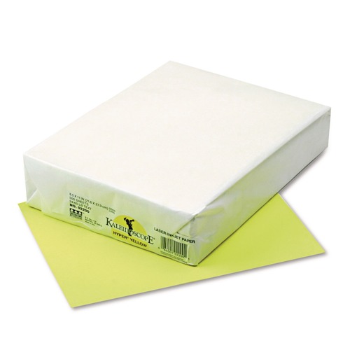 Cover & Cardstock | Pacon P102200 8.5 in. x 11 in. 24 lbs. Bond Weight Kaleidoscope Multipurpose Colored Paper - Hyper Yellow (500/Ream) image number 0