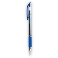 Pens | uni-ball 65451 Signo GRIP 0.7 mm Stick Gel Pen - Blue Ink/Clear/Blue/Silver Barrel/Medium (1-Dozen) image number 2