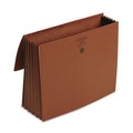 File Folders | Smead 71073 5.25 in. Expansion 1 Section Letter Size Cloth Tie Closure Redrope Expanding Wallets - Redrope image number 0