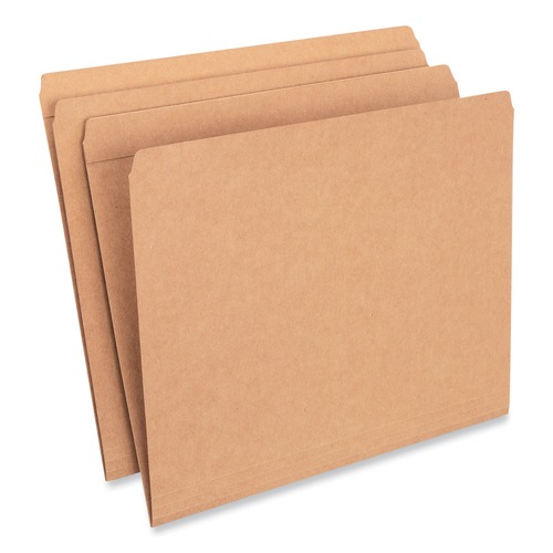 Just Launched | Universal UNV16130EE Reinforced Kraft Straight Top Tab File Folders - Letter Size, Brown (100/Box) image number 0
