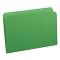 File Folders | Smead 17110 Straight Tabs Legal Size 0.75 in. Expansion Reinforced Top Tab Colored File Folders - Green (100/Box) image number 1