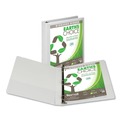 File Folders | Samsill 16937 1 in. Capacity 11 x 8.5 Earth's Choice Plant-Based D-Ring View Binder, 3 Rings - White image number 3