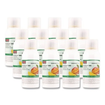 Rubbermaid Commercial FG401690 Microburst 3000 2 oz. Aerosol Spray Refill - Mango (12/Carton)