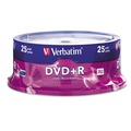 Office Electronics & Batteries | Verbatim 95033 4.7 GB 16x Spindle DVDplusR Recordable Disc - Silver (25/Pack) image number 0