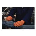 Disposable Gloves | Ammex GWUOFN46050 9.06 in. 6 mil Ultra Industrial Flock-Lined Nitrile Disposable Gloves - Large/Orange (500/Carton) image number 5