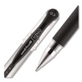 Pens | uni-ball 65450 Signo GRIP 0.7 mm Stick Gel Pen - Black Ink/Clear/Black/Silver Barrel/Medium (1-Dozen) image number 1