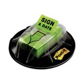 Page Flags | Post-it Flags 680-HVSD Sign and Date Page Flags in Dispenser - Bright Green (200/Pack) image number 0