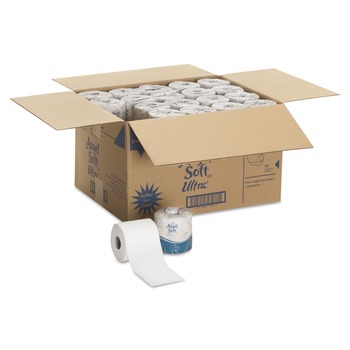 TOILET PAPER | Georgia Pacific Professional 16560 2-Ply Angel Soft Ultra Septic Safe Premium Bathroom Tissue - White (400 Sheets/Roll, 60/Carton)