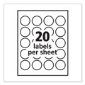 Labels | Avery 06582 1.67 in. Diameter Round Print-to-the Edge Labels with SureFeed and EasyPeel - Glossy Clear (500/Pack) image number 1