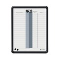 Bulletin Boards | Quartet 750 11 in. x 14 in. Employee In/Out Tracking Chart Board - White/Gray Surface/Black Plastic Frame image number 0