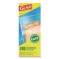 Food Trays, Containers, and Lids | Glad 60771 6.5 in. x 5.5 in. Fold-Top Sandwich Bags - Clear (2160/Carton) image number 7