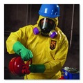 Safety & First Aid | Ansell KCC 00683 A70 Chemical Spray Protection Coveralls - Large/Yellow (12/Carton) image number 3