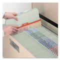 File Folders | Smead 13723 2 in. Expansion Recycled Pressboard 4-Fastener Classification Folders - Letter Size/Gray-Green (10/Box) image number 6