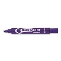 Permanent Markers | Avery 08884 Broad Chisel Tip Large Desk-Style MARKS A LOT Permanent Marker - Purple (1-Dozen) image number 2