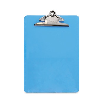 Universal UNV40307 1.25 in. Clip Capacity 8.5 in. x 11 in. Plastic Clipboard with High Capacity Clip - Translucent Blue