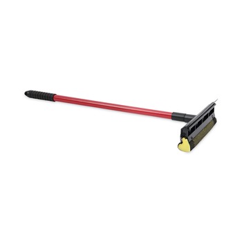 Boardwalk BWK824 21 in. Handle 8 in. Wide Blade General-Duty Squeegee - Black/Red