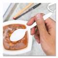 Cutlery | SOLO HSWTX-0007 Impress Heavyweight Full-Length Polystyrene Teaspoon - White (100/Box, 10 Boxes/Carton) image number 2