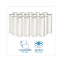 Trash & Waste Bins | Boardwalk Z4833RNKR01 16 Gallon 6 mic 24 in. x 33 in. Perforated Roll High-Density Can Liners - Natural (50 Bags/Roll, 20 Rolls/Carton) image number 3