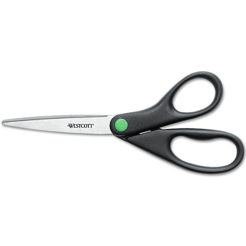 Just Launched | Westcott 41418 8 in. Long, 3.25 in. Cut Length KleenEarth Scissors - Black Straight Handle image number 0