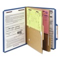 File Folders | Smead 14077 6 SafeSHIELD Fasteners 2 Dividers Letter Size 6-Section Pressboard Top Tab Pocket Classification Folders - Dark Blue (10/Box) image number 7