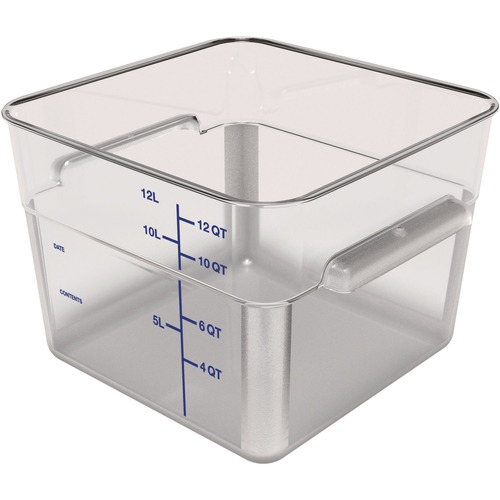 Food Trays, Containers, and Lids | Carlisle 1195407 11.13 in. x 11.13 in. x 8.25 in. 12 qt. Squares Polycarbonate Food Storage Container - Clear image number 0