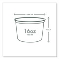 Food Trays, Containers, and Lids | Vegware CF-DC-16 4.6 in. x 3 in. 16 oz. Compostable Plastic Round Deli Pots - Clear (500/Carton) image number 4