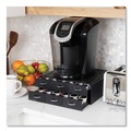 Breakroom Supplies | Mind Reader TRY6PC-BLK 14 in. x 12.25 in. x 4.75 in. 2-Tier 6-Drawer Single Serve Coffee Pod Drawer - Black image number 6