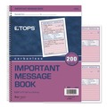 Retail Store Supplies | TOPS 4005 3.88 x 5.5 Two-Part Carbonless Telephone Message Book with Fax/Mobile Section image number 3