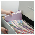 File Folders | Smead 12434 0.75 in. Expansion Reinforced 1/3-Cut Top Tab Colored File Folders - Letter Size/Lavender (100/Box) image number 4