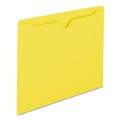 File Jackets & Sleeves | Smead 75511 Straight Tab Colored File Jackets with Reinforced Double-Ply Tab - Letter, Yellow (100/Box) image number 2