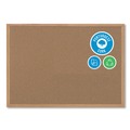 Office & Office Supplies | MasterVision SB0720001233 48 in. x 36 in. Tan Surface Earth Cork Board Oak Wood Frame image number 3