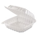 | Dart C90PST1 ClearSeal 8.3 in. x 8.3 in. x 3 in. Hinged-Lid Plastic Containers - Clear (250/Carton) image number 4