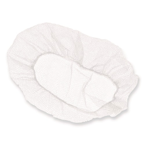 Food Service | AmerCareRoyal RPH100W21 21 in. Latex-Free Disposable Koronet - White (1000/Carton) image number 0