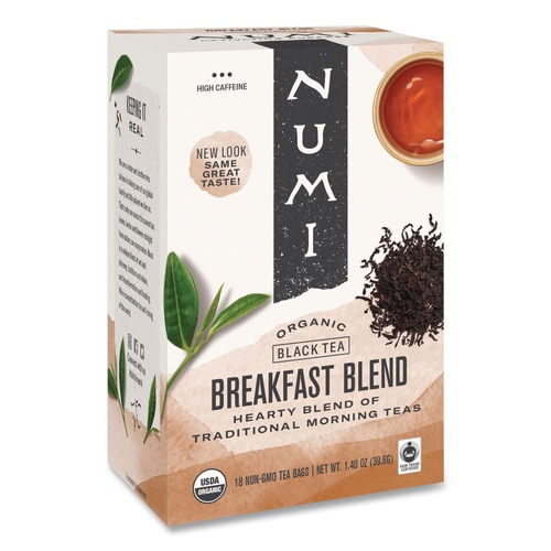 Snacks | Numi 10220 1.4 oz. Organic Teas and Teasans - Breakfast Blend (18/Box) image number 0