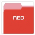 File Folders | Pendaflex 152 1/3 RED 1/3-Cut Tabs Assorted Letter Size Colored File Folders - Red/Light Red (100/Box) image number 3
