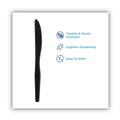 Cutlery | Dixie SSPKH51 SmartStock Series-O 7 in. Heavyweight Plastic Cutlery Knives Refill - Black (40/Pack, 24 Packs/Carton) image number 3