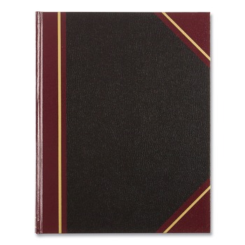 JUST LAUNCHED | National 56211 Texthide 10.38 in. x 8.38 in. Sheets Eye-Ease Record Book - Black/Burgundy/Gold