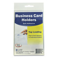 Labels | C-Line 70257 2 x 3.5 Self-Adhesive Top Load Business Card Holders - Clear (10/Pack) image number 0