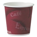 Cups and Lids | SOLO 374SI-0041 4 oz. Bistro Design Single-Sided Poly Paper Hot Cups (50/Pack, 20 Pack/Carton) image number 3