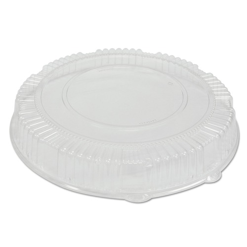 Food Trays, Containers, and Lids | WNA WNA A16PETDM 16 in. Diameter x 2.75 in. Caterline Plastic Dome Lids - Clear (25/Carton) image number 0