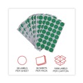 Labels | Universal UNV40115 0.75 in. Diameter Self-Adhesive Removable Color-Coding Labels - Green (28/Sheet, 36 Sheets/Pack) image number 5