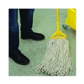 Mops | Boardwalk BWK732C 32 oz. Economical Lie-Flat Cotton Fiber Mop Head - White (12/Carton) image number 8